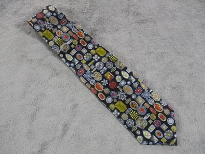 Leonard Tie Paris Vintage 100% Silk Rings Gem Jewels Multicolor No 70873 EUC - Image 1 of 4