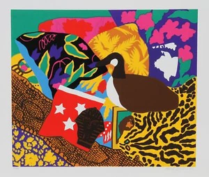 Hunt Slonem, Three Stars, Screenprint, signed and numbered in pencil - Picture 1 of 4