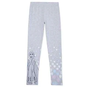 Frozen II Elsa Girl's Leggings - Gray NEW - Picture 1 of 4