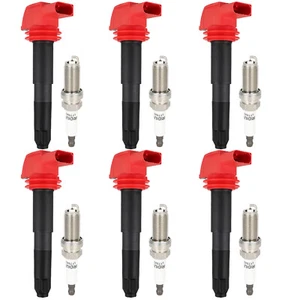 6 Pack For Porsche Panamera 3.6L V6 2011-2016 Ignition Coil and Spark Plug - Foto 1 di 15
