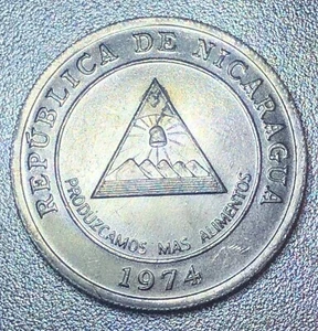 1974 Nicaragua 5 centavos coin - Picture 1 of 2