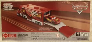 Disney Pixar Cars Mack Hauler Semi Cab With Trailer Rusteze RED NEW SHIPS USPS - Picture 1 of 4