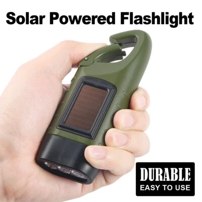 Tragbare Handkurbel Dynamo Solar Powered Lantern wiederaufladbare Multifunktion - Bild 1 von 4