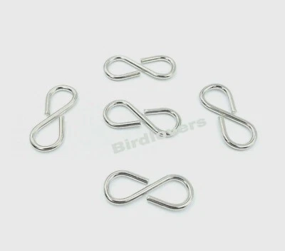 BIRDLOVERS QUALITY 25MM S HOOK JUMP RING CONNECTORS KEY RINGS 1, 2, 5, 10, 20, 50, 100PCS