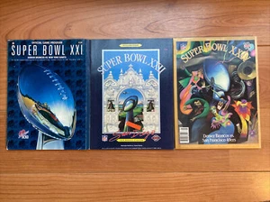 3 SUPER BOWL Programs XXI XXII XXIV - Denver Broncos vs Giants Redskins 49ers - Picture 1 of 5