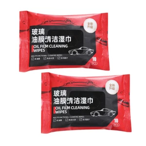 2 Pack Car Oil Stain Wet Wipes Glass Oil Film Remover Auto Cleaning Portable - Picture 1 of 12