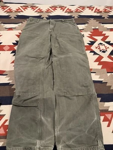 Vintage Carhartt B136 MOS Double Knee Carpenter Pants 38x34 Moss Green - Picture 1 of 7