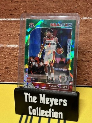 Rui Hachimura 2019-20 Panini NBA Hoops Premium Stock Green Cracked Ice Prizm RC - Image 1 of 2