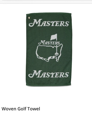 New 2021 Masters Green Woven Golf Towel Augusta National Golf Club Tiger Woods ⛳ Cover