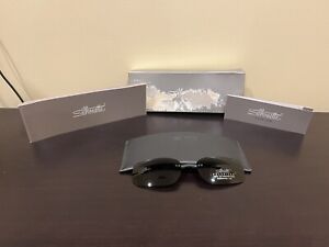 NEW Silhouette Clip-on Sunglasses 5076 Titan TMA Polarized Gray Lens 51/17