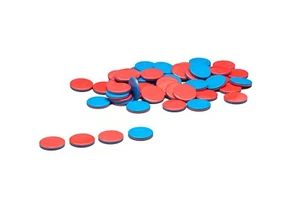 Wendeplättchen rot/blau (50 Stück) Zählchips Mathe lernen Grundschule Wissner - Bild 1 von 5