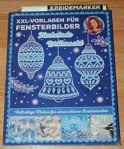 XXL-Vorlagen für Fensterbilder Funkelnde Weihnachten + Kreidemarker Neu/OVP - Bild 1 von 2