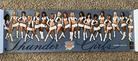 Oklahoma City Thunder Girls Poster 39 x 12 Inches Cover