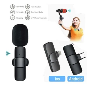 Mini micrófono inalámbrico Lavalier grabación de audio y video para micrófono Android/iphone - Imagen 1 de 14