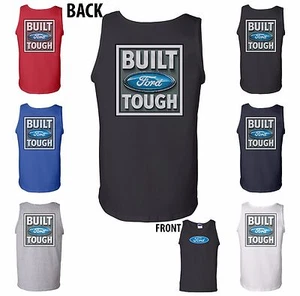 Licensed Built FORD Tough Tank Top Ford Logo F150 Truck Mustang Muscle Dad Gift - Picture 1 of 14