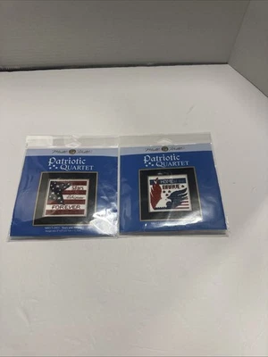 Mill Hill Bead Cross Stitch Patriotic Quartet Home of the Brave Stars & Stripes - Image 1 of 4