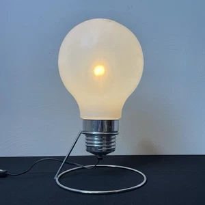 Vintage Giant Light Bulb Table Lamp 16” Postmodern POP ART Retro Lightbulb - Picture 1 of 12