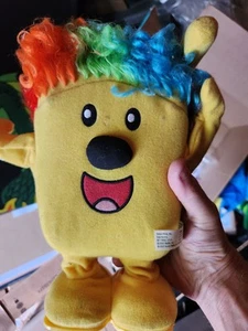Fisher Price DISCO DANCING WUBBZY Yellow Doll 10" Rainbow Hair Plush Works - Picture 1 of 3