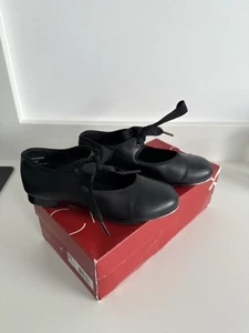 Capezio Black Shuffle Tap Shoes Size 6 UK 4 Excellent Condition - Picture 1 of 4