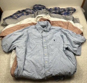 Lotto 6 Ralph Lauren bottoni uomo 2XL Blaire (2 camicie) 2XL alti (4 camicie) - Foto 1 di 21
