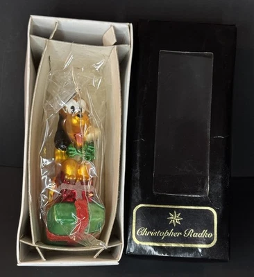 1996 Christopher Radko Pluto Noel 5.5" Christmas Ornament Disney