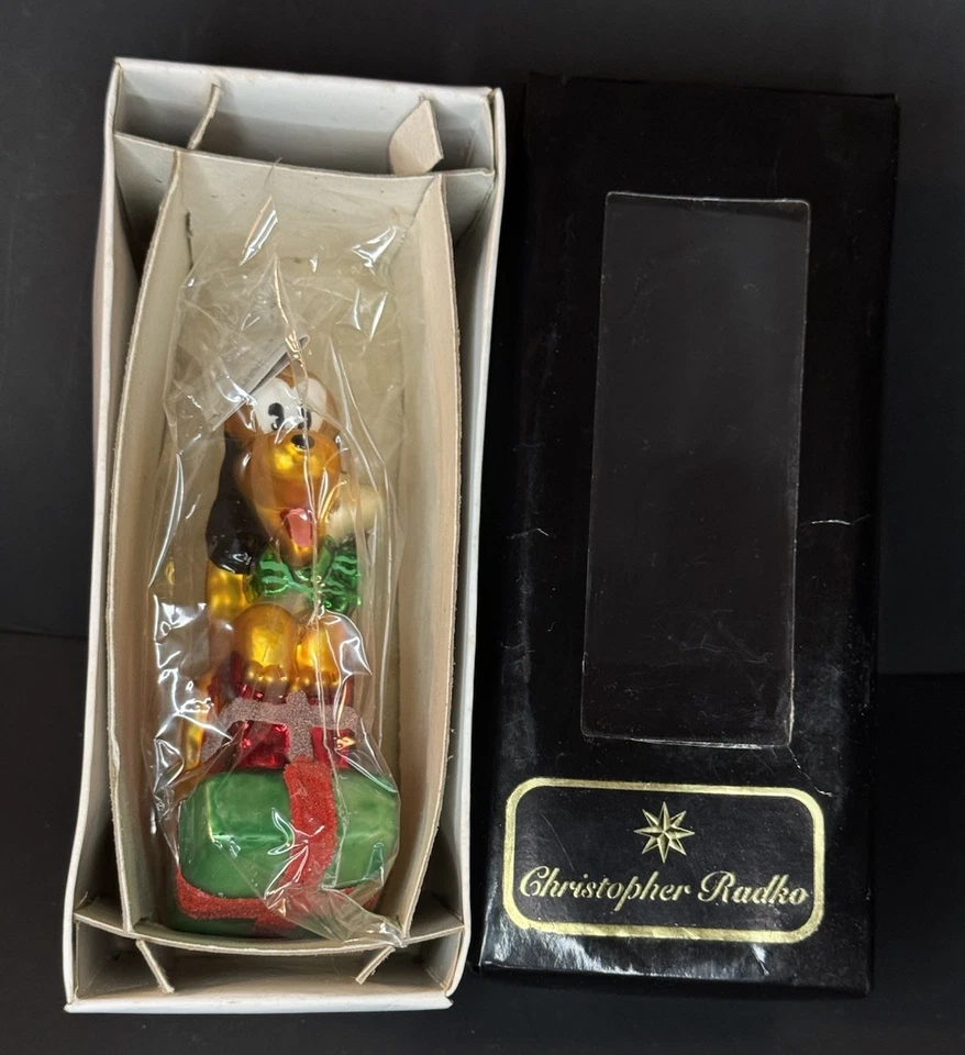 Christopher Radko Pluto Noel 1996 5,5" adorno de Navidad Disney Foto 1 de 4