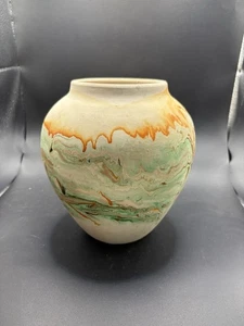 vintage nemadji pottery vase 8” Tall Ozark Style Perfect Condition - Picture 1 of 4