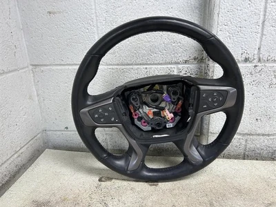 2022 GMC ACADIA Black Leather Gray Trim Steering Wheel OEM Heated  - Image 1 of 4