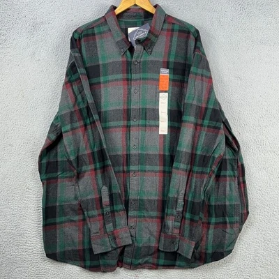 Camisas de franela St. Johns Bay para hombre 3XLT grandes altas grises verdes a cuadros súper suaves NUEVAS Foto 1 de 4