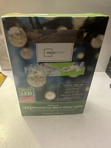 Mainstays LED Diamond Cut Lights Warm White 50 Indoor Outdoor New / DWK172 - Picture 1 of 5