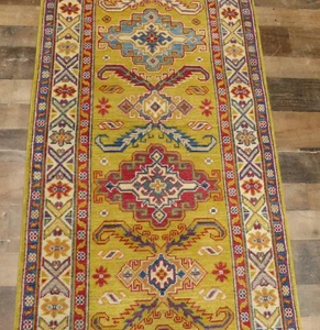2'8"x10' New Pak Caucasian Super Kazak hand knotted wool Oriental rug runner - Picture 1 of 11