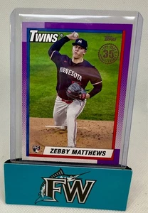 2025 Topps Series 1 Zebby Matthews RC #T90-74 1990 Topps Insert Twins - Picture 1 of 2