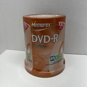 NEW Memorex: DVD-R 100 Pack (4.7 GB/8X Speed/120 Minute) Blank Recordable Discs - Picture 1 of 7