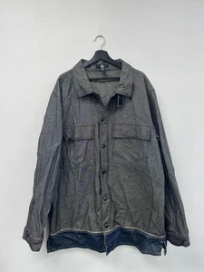 Chaqueta Marithe Francois Girbaud Para Hombres 2XL Gris Denim Botón Delantero Ropa de Trabajo Camisa - Imagen 1 de 7