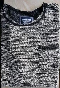 Shisha KRUPP Sweater Pullover black melange Herren Größe M *Neu* - Bild 1 von 7