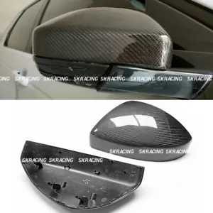 Dry Carbon Fiber Side Mirror Cover Caps Replace For Jaguar F-PACE E-PACE 2017-23 - Imagen 1 de 9