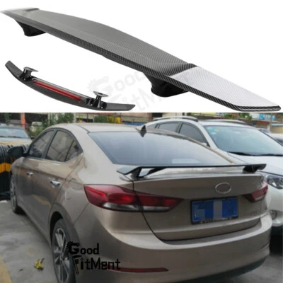 For Hyundai Elantra Sedan 46" GT Style Carbon Car Rear Trunk Spoiler Racing Wing - Imagem 1 de 4