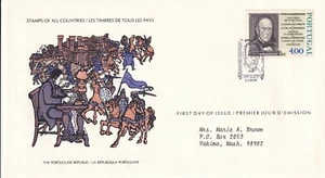 PORTUGAL 1977 FIRST DAY COVER, ALEXANDRE HERCULANO - Picture 1 of 2