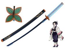 40" Metal Demon Slayer Shinobu Kocho Lavender Blue Nichirin Sword Katana Anime