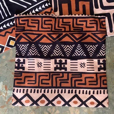 Graphic south-western Pillow Covers Geometric Tribal Lot Of 3 Fits 18” Forms - Image 1 of 4