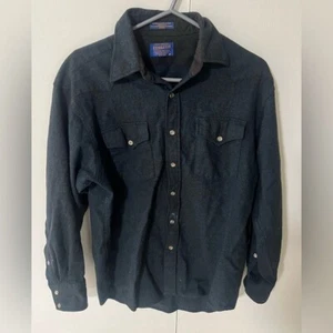 Pendleton Men's Blue Navy Canyon Virgin Wool High Grade Western Wear Men's M - Picture 1 of 9