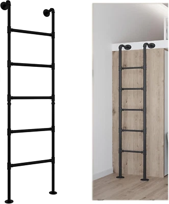 Basement Window Well Egress Ladder, 5.6×1.5FT RV Bunk Bed Ladder Wall Mounted Wr - Image 1 of 4