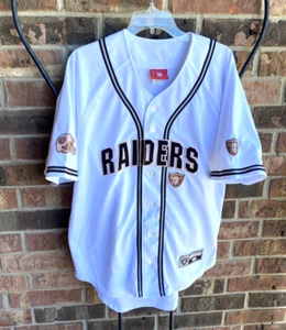 NFL Oakland Raiders NFL White Stitched Button Front Jersey Men XL - Picture 1 of 18