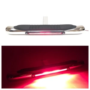 28x3" With LED Brake Light For 2" Receiver Steel Tow Hitch Step Bar Guard Chrome - Foto 1 di 8