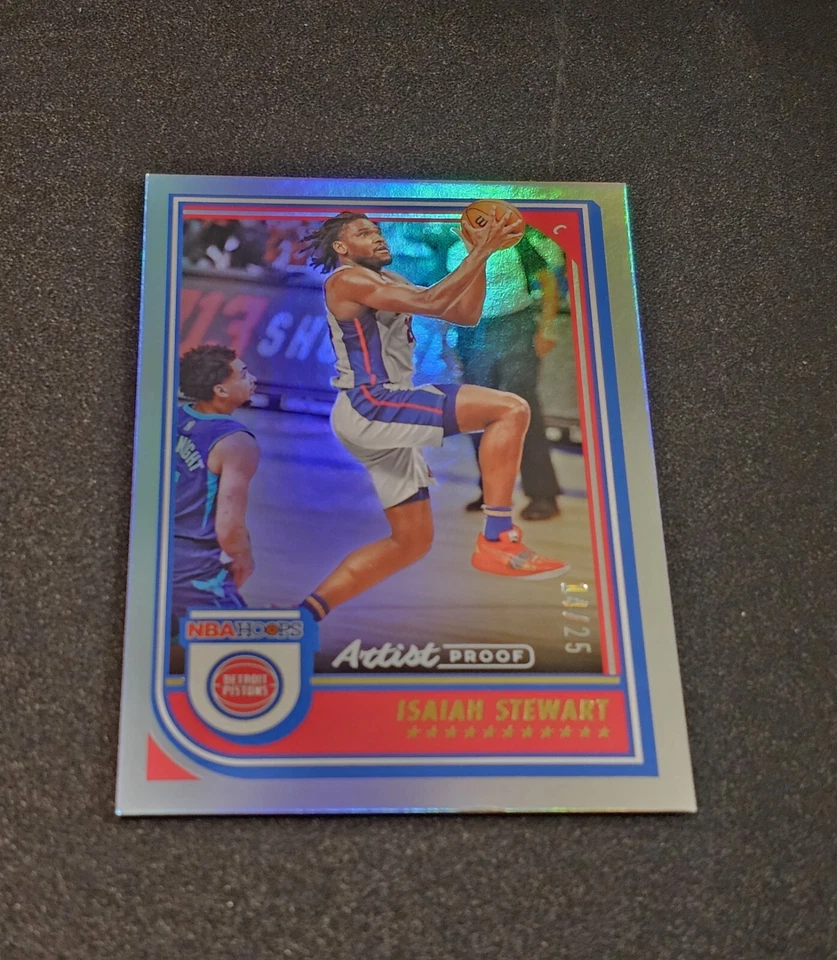 2022-23 Panini NBA Hoops Card #63 Isaiah Stewart Artist Proof Holo SP #'d /25 - Image 1 of 4