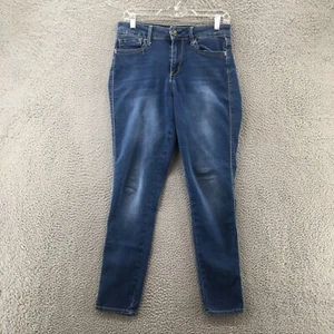 Seven 7 High Rise Skinny Jeans Womens 6 (Actual 30x29) Blue Zip Fly - Picture 1 of 17