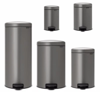 brabantia NewIcon Treteimer Mülleimer 3-30 Liter in Platinum Graphit Abfalltonne - Bild 1 von 4