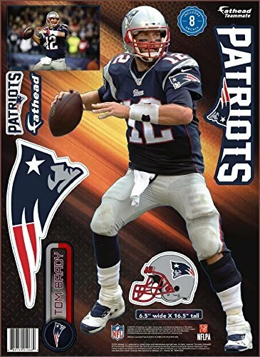 TOM BRADY Fathead COMPAÑERO DE EQUIPO PATRIOTAS DE NUEVA INGLATERRA 8 CALCOMANÍAS GRANDES SELLADAS Foto 1 de 1