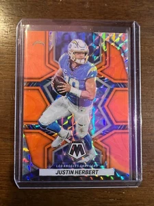2022 Mosaic Football Orange Reactive Prizm Justin Herbert #101 Chargers - Bild 1 von 2