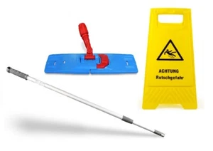 Wischmop Bodenwischer Zubehör n. Wahl Teleskopstiel Warnschild Mophalter 40/50cm - Bild 1 von 6